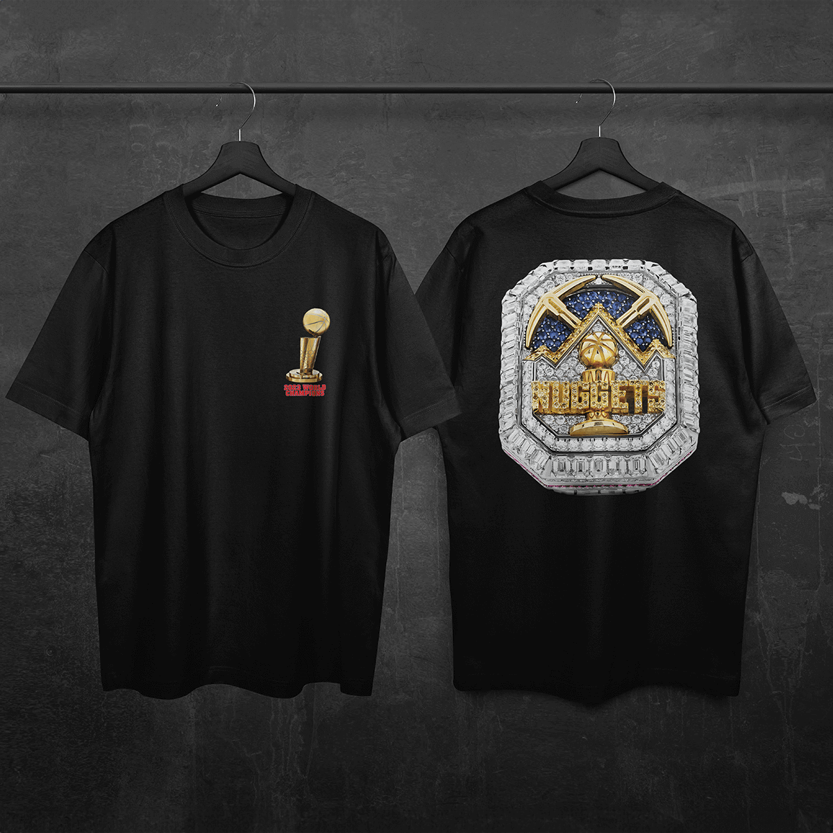 CHAMPION'S CIRCLE TEE (BLK) - The 2023 legacy, carved in gold, carried with pride. A wearable tribute to the weight of greatness. | RARE MERCH